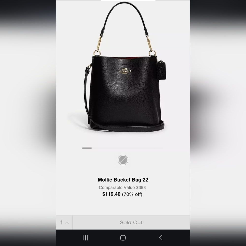 Coach bucket bag